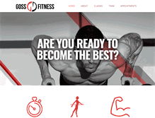 Tablet Screenshot of gossfitness.com